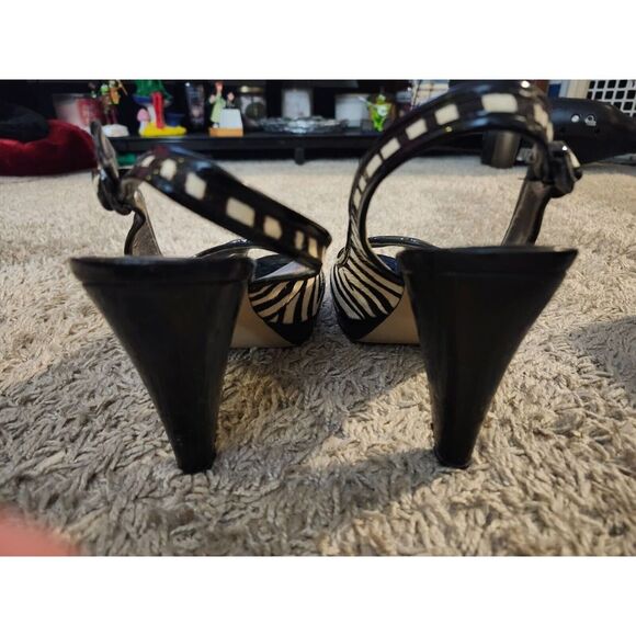 Anne Klein High Heels - Akevanston - Zebra Print, sling back 9M - Picture 5 of 14